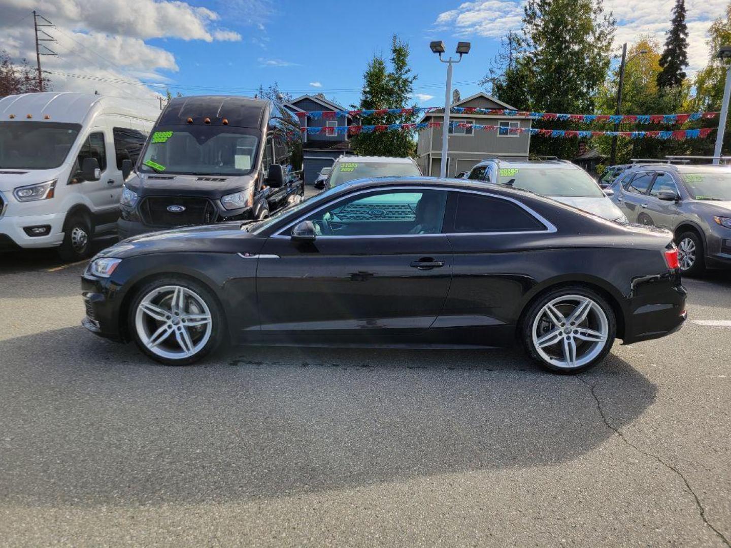 2018 BLACK AUDI A5 PREMIUM PLUS S-LINE (WAUTNAF56JA) with an 2.0L engine, Automatic transmission, located at 929 East 8th Ave, Anchorage, AK, 99501, (907) 274-2277, 61.214783, -149.866074 - Photo#1