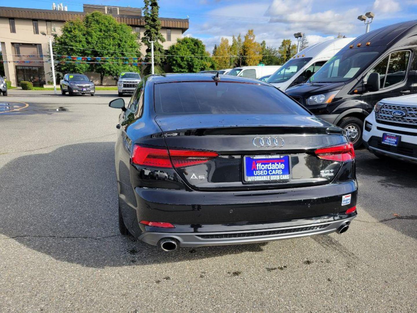 2018 BLACK AUDI A5 PREMIUM PLUS S-LINE (WAUTNAF56JA) with an 2.0L engine, Automatic transmission, located at 929 East 8th Ave, Anchorage, AK, 99501, (907) 274-2277, 61.214783, -149.866074 - Photo#2