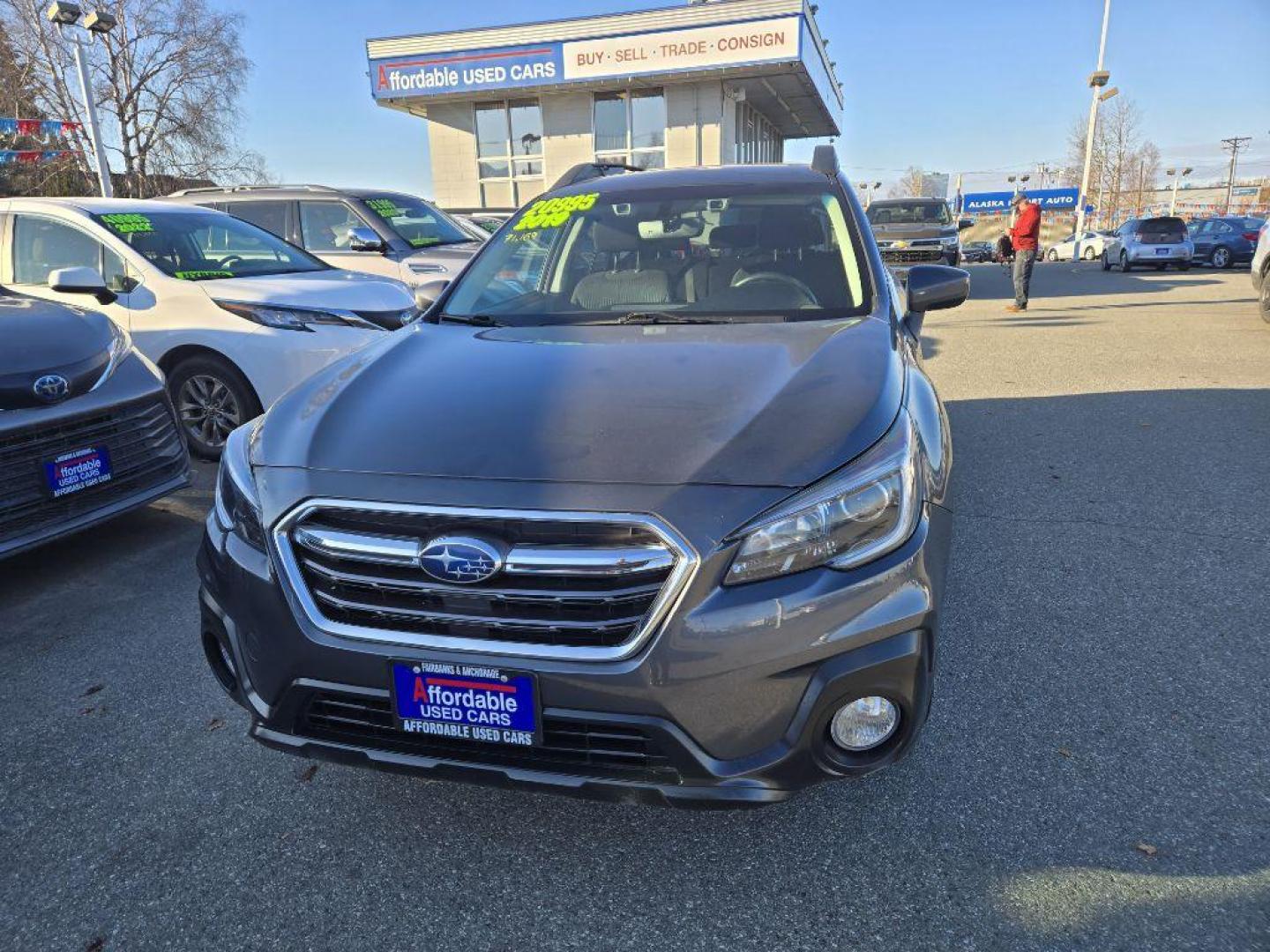 2019 GRAY SUBARU OUTBACK 2.5I PREMIUM (4S4BSAFC4K3) with an 2.5L engine, Continuously Variable transmission, located at 929 East 8th Ave, Anchorage, AK, 99501, (907) 274-2277, 61.214783, -149.866074 - Photo#0