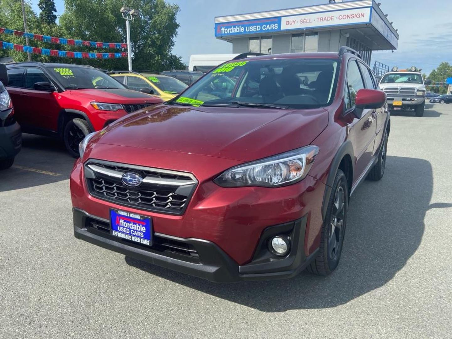 2018 MAROON SUBARU CROSSTREK PREMIUM (JF2GTABC3JH) with an 2.0L engine, 6-Speed Manual transmission, located at 929 East 8th Ave, Anchorage, AK, 99501, (907) 274-2277, 61.214783, -149.866074 - Photo#0