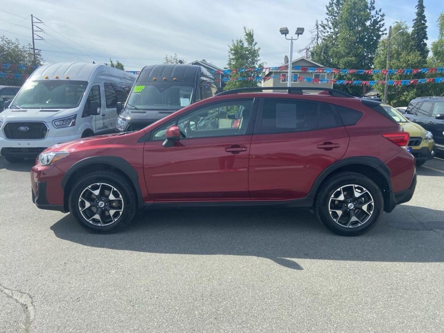 2018 MAROON SUBARU CROSSTREK PREMIUM (JF2GTABC3JH) with an 2.0L engine, 6-Speed Manual transmission, located at 929 East 8th Ave, Anchorage, AK, 99501, (907) 274-2277, 61.214783, -149.866074 - Photo#1