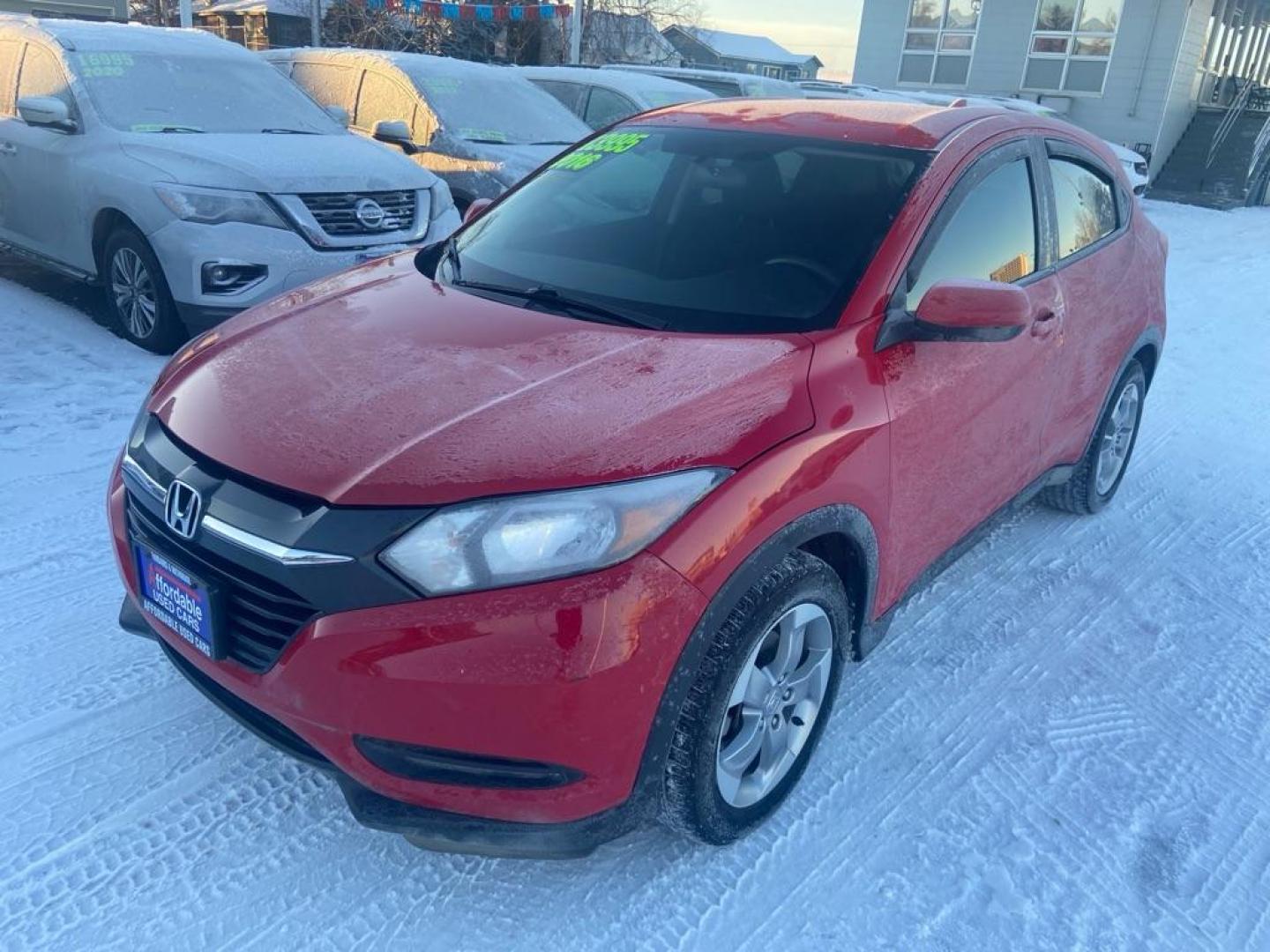 2016 RED HONDA HR-V LX (3CZRU6H33GM) with an 1.8L engine, Continuously Variable transmission, located at 929 East 8th Ave, Anchorage, AK, 99501, (907) 274-2277, 61.214783, -149.866074 - Photo#0