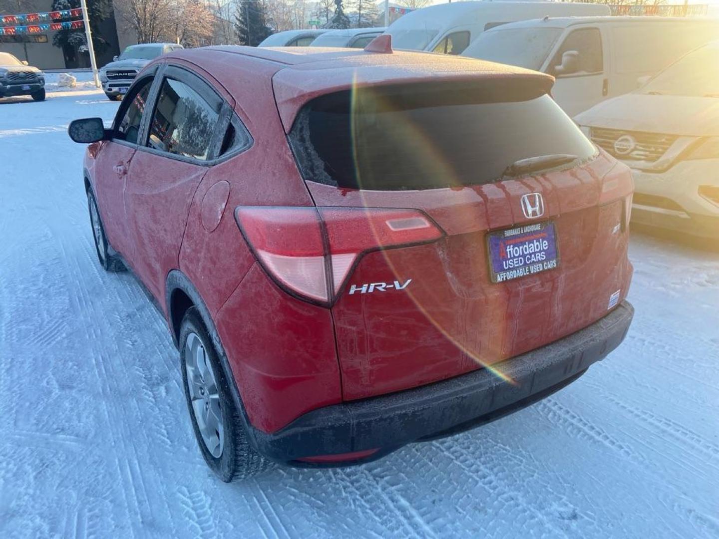 2016 RED HONDA HR-V LX (3CZRU6H33GM) with an 1.8L engine, Continuously Variable transmission, located at 929 East 8th Ave, Anchorage, AK, 99501, (907) 274-2277, 61.214783, -149.866074 - Photo#2