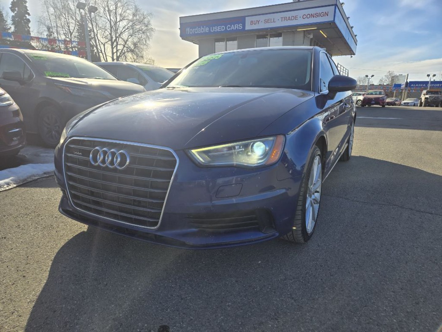2015 BLUE AUDI A3 PREMIUM PLUS (WAUEFGFF7F1) with an 2.0L engine, Automatic transmission, located at 929 East 8th Ave, Anchorage, AK, 99501, (907) 274-2277, 61.214783, -149.866074- Photo#0