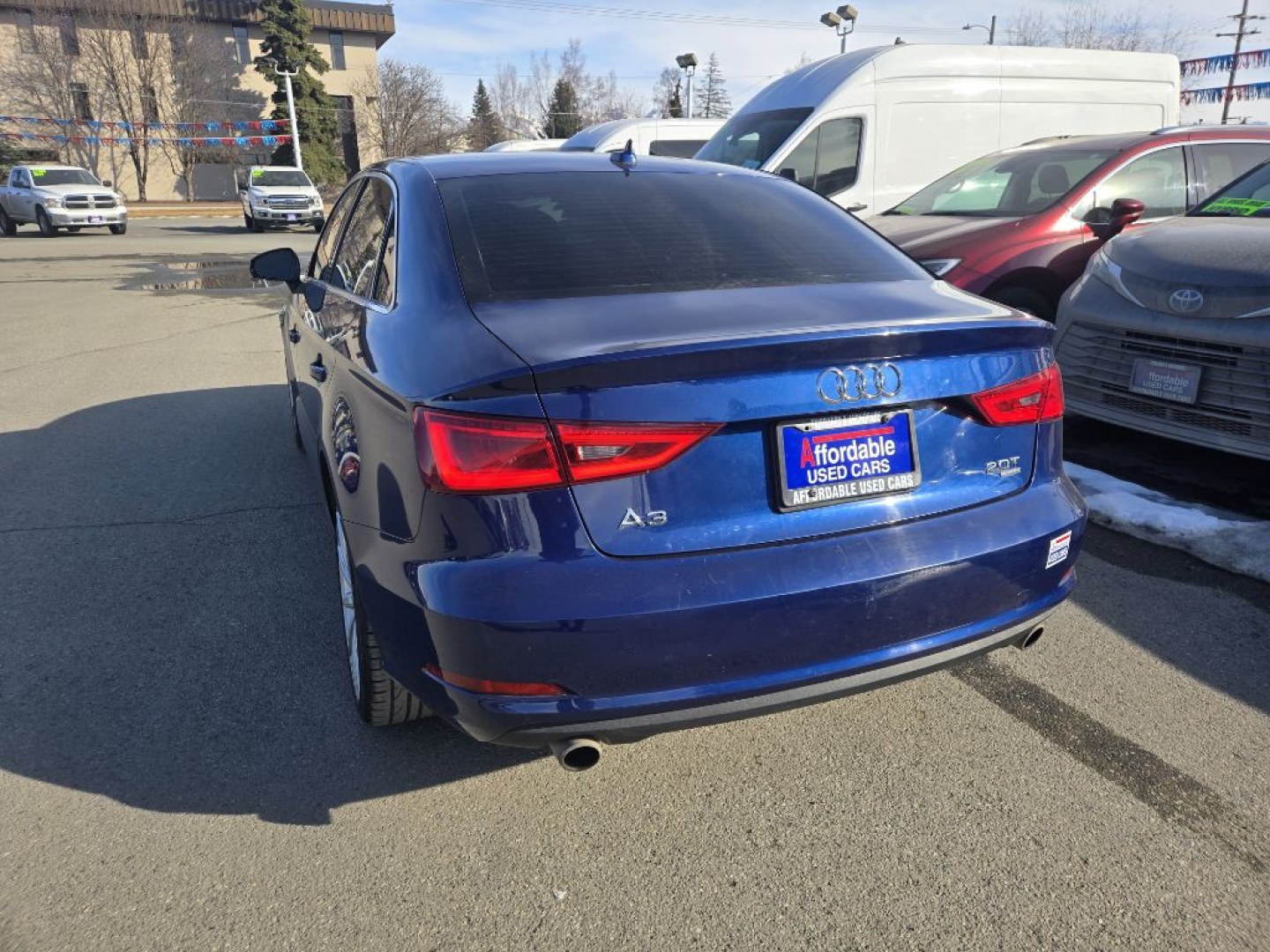 2015 BLUE AUDI A3 PREMIUM PLUS (WAUEFGFF7F1) with an 2.0L engine, Automatic transmission, located at 929 East 8th Ave, Anchorage, AK, 99501, (907) 274-2277, 61.214783, -149.866074- Photo#2