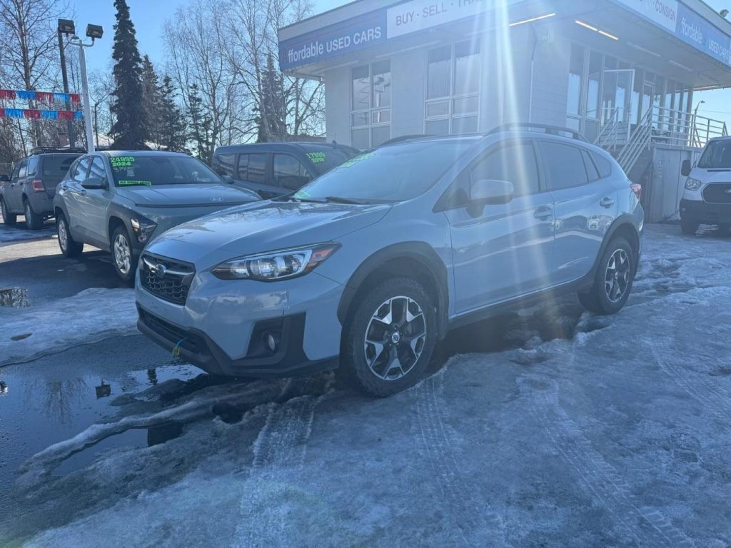 2018 BLUE SUBARU CROSSTREK PREMIUM (JF2GTABC8JH) with an 2.0L engine, 6-Speed Manual transmission, located at 929 East 8th Ave, Anchorage, AK, 99501, (907) 274-2277, 61.214783, -149.866074 - Photo#0