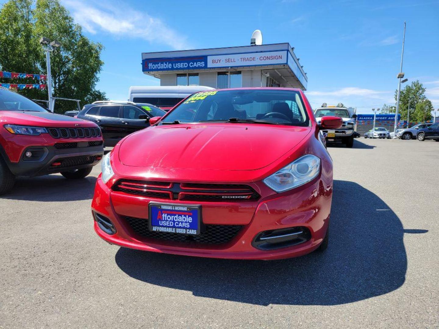 2014 MAROON DODGE DART SE (1C3CDFAA2ED) with an 2.0L engine, Automatic transmission, located at 929 East 8th Ave, Anchorage, AK, 99501, (907) 274-2277, 61.214783, -149.866074 - Photo#0