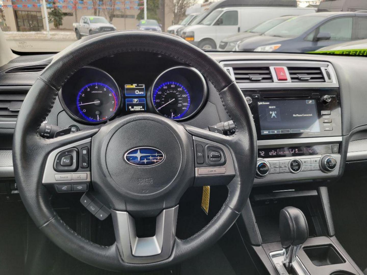 2017 BLUE SUBARU OUTBACK 2.5I PREMIUM (4S4BSACC7H3) with an 2.5L engine, Continuously Variable transmission, located at 929 East 8th Ave, Anchorage, AK, 99501, (907) 274-2277, 61.214783, -149.866074 - Photo#4