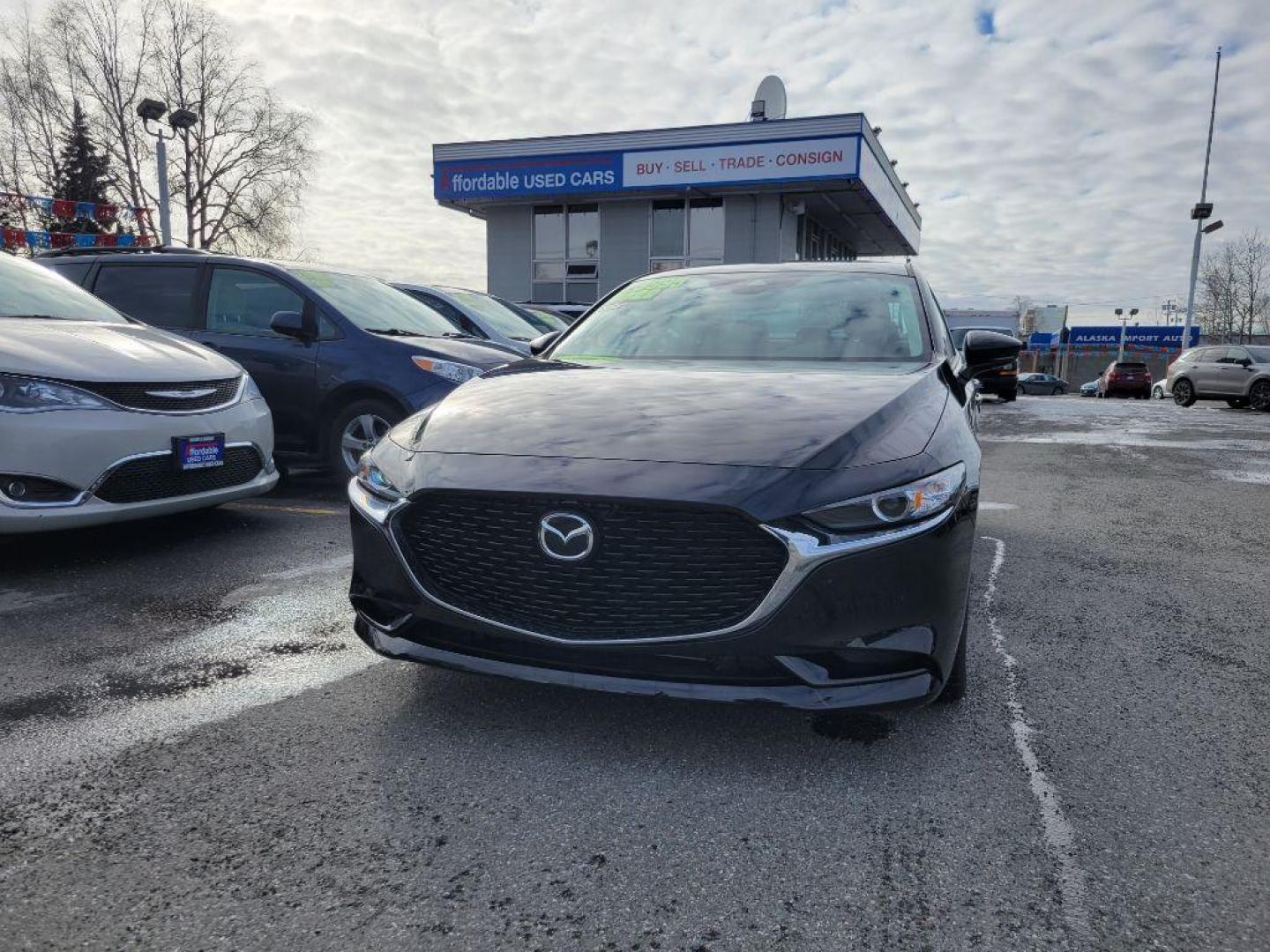 2022 BLACK MAZDA 3 PREFERRED (3MZBPBCL6NM) with an 2.5L engine, Automatic transmission, located at 929 East 8th Ave, Anchorage, AK, 99501, (907) 274-2277, 61.214783, -149.866074 - Photo#0