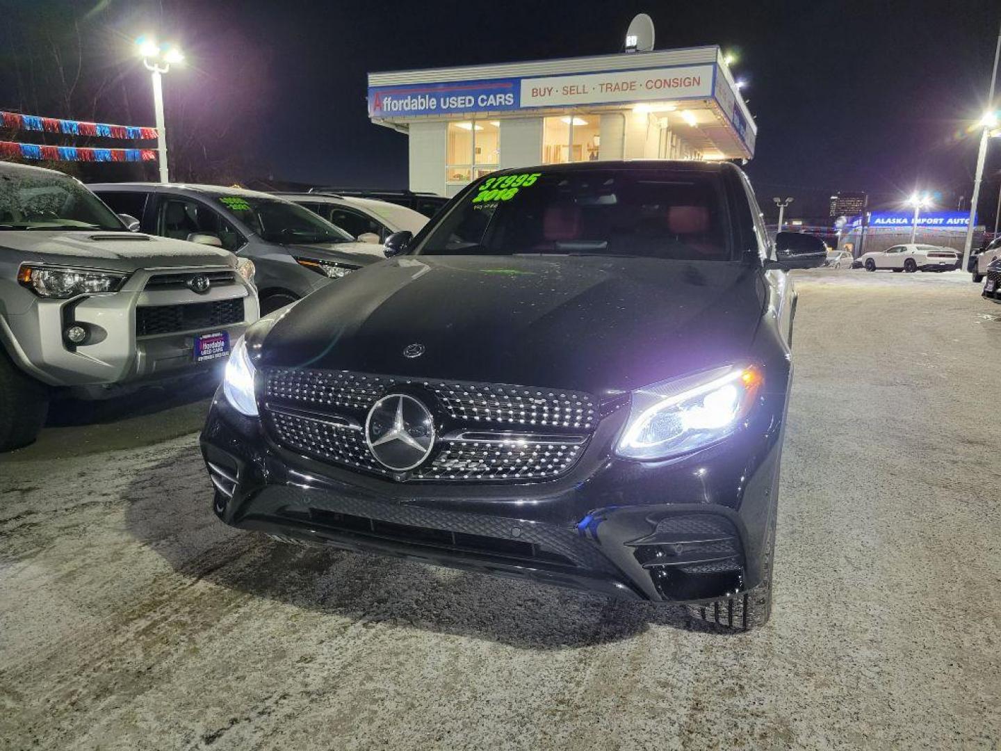 2018 BLACK MERCEDES-BENZ GLC COUPE 300 4MATIC (WDC0J4KB3JF) with an 2.0L engine, Automatic transmission, located at 929 East 8th Ave, Anchorage, AK, 99501, (907) 274-2277, 61.214783, -149.866074 - Photo#0