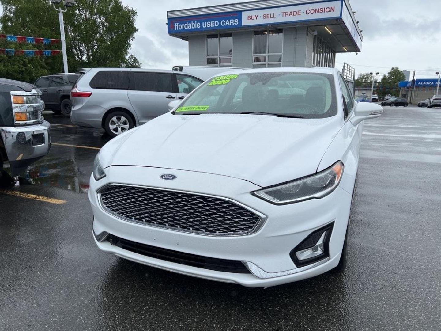 2020 WHITE FORD FUSION TITANIUM (3FA6P0D99LR) with an 2.0L engine, Automatic transmission, located at 929 East 8th Ave, Anchorage, AK, 99501, (907) 274-2277, 61.214783, -149.866074 - Photo#0