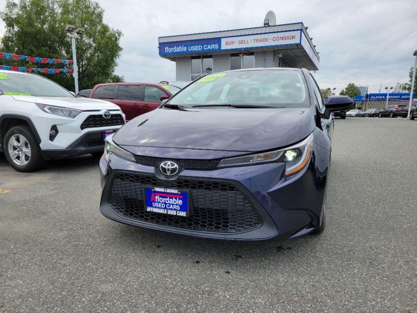 2021 BLUE TOYOTA COROLLA LE (5YFEPMAE1MP) with an 1.8L engine, Continuously Variable transmission, located at 929 East 8th Ave, Anchorage, AK, 99501, (907) 274-2277, 61.214783, -149.866074 - Photo#0