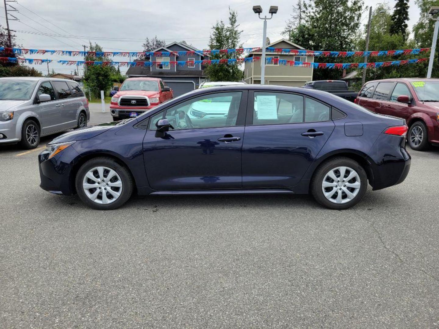 2021 BLUE TOYOTA COROLLA LE (5YFEPMAE1MP) with an 1.8L engine, Continuously Variable transmission, located at 929 East 8th Ave, Anchorage, AK, 99501, (907) 274-2277, 61.214783, -149.866074 - Photo#1