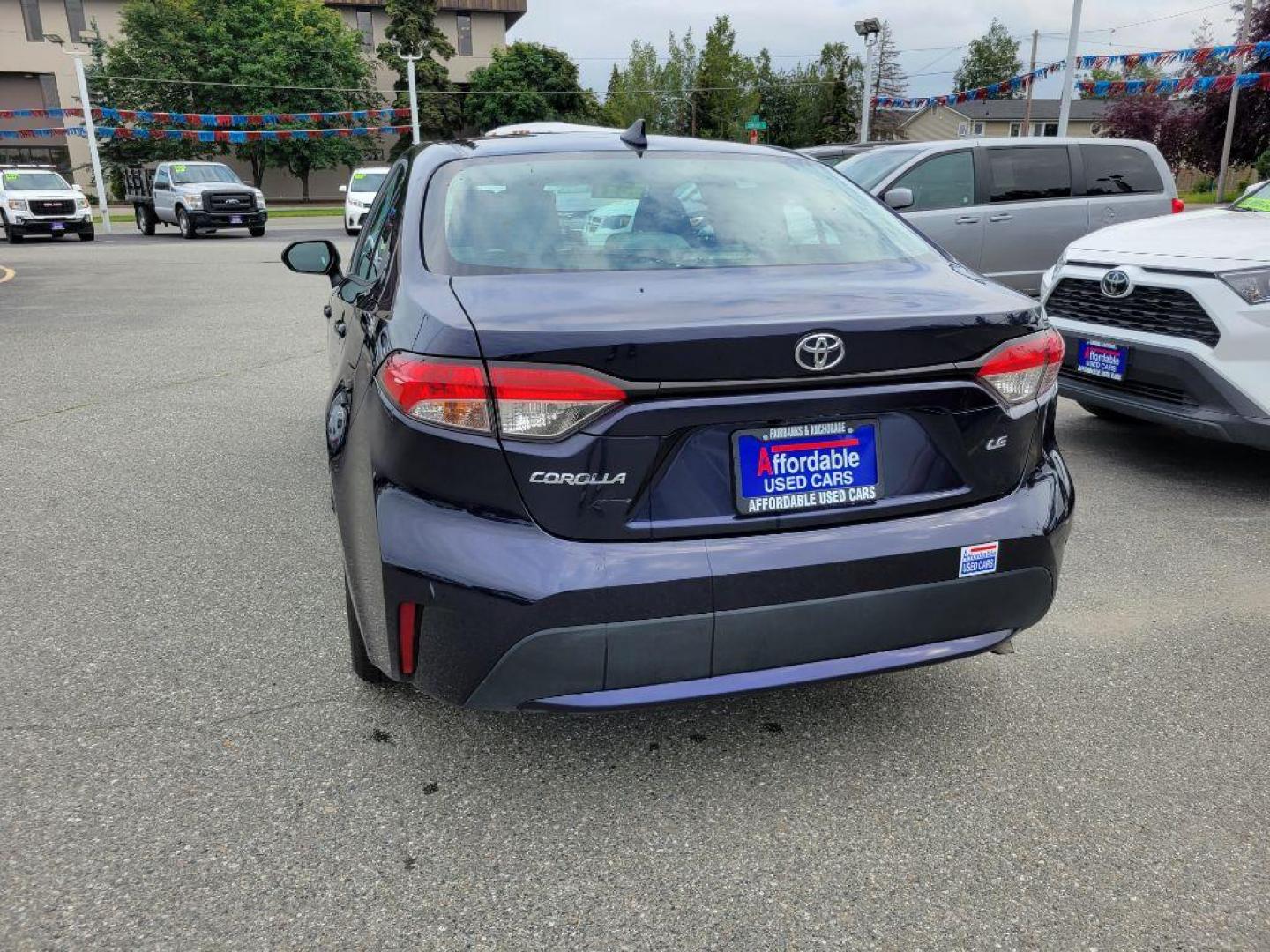 2021 BLUE TOYOTA COROLLA LE (5YFEPMAE1MP) with an 1.8L engine, Continuously Variable transmission, located at 929 East 8th Ave, Anchorage, AK, 99501, (907) 274-2277, 61.214783, -149.866074 - Photo#2