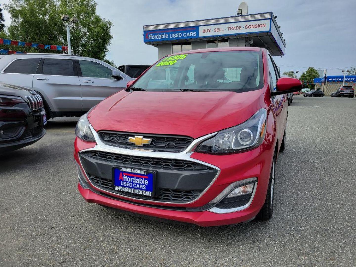 2020 RED CHEVROLET SPARK 1LT (KL8CD6SA6LC) with an 1.4L engine, Continuously Variable transmission, located at 929 East 8th Ave, Anchorage, AK, 99501, (907) 274-2277, 61.214783, -149.866074 - Photo#0