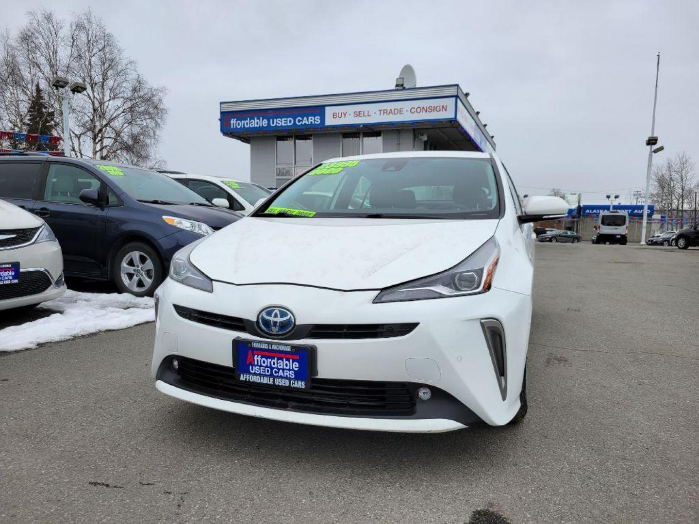 2020 WHITE TOYOTA PRIUS LE (JTDL9RFU3L3) with an 1.8L engine, Continuously Variable transmission, located at 929 East 8th Ave, Anchorage, AK, 99501, (907) 274-2277, 61.214783, -149.866074 - Photo#0