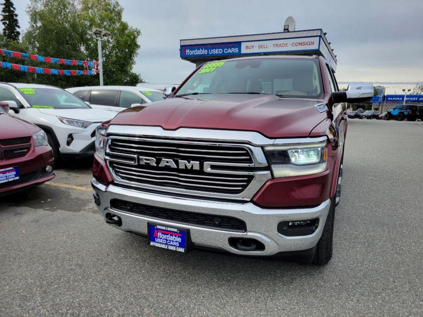 2021 MAROON RAM 1500 LARAMIE (1C6SRFJT4MN) with an 5.7L engine, Automatic transmission, located at 929 East 8th Ave, Anchorage, AK, 99501, (907) 274-2277, 61.214783, -149.866074 - Photo#0