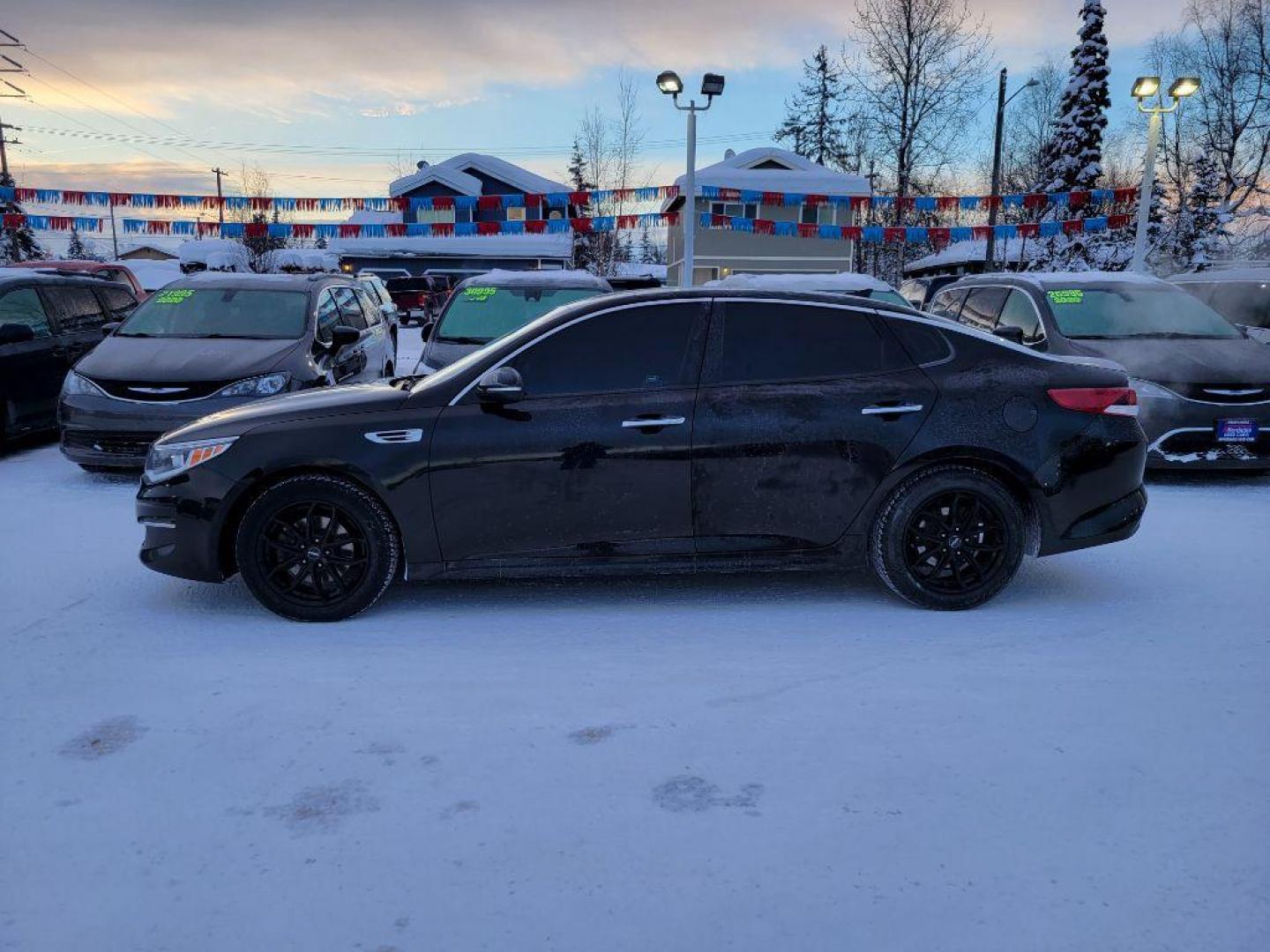 2016 BLACK KIA OPTIMA LX (5XXGT4L32GG) with an 2.4L engine, Automatic transmission, located at 929 East 8th Ave, Anchorage, AK, 99501, (907) 274-2277, 61.214783, -149.866074 - Photo#1