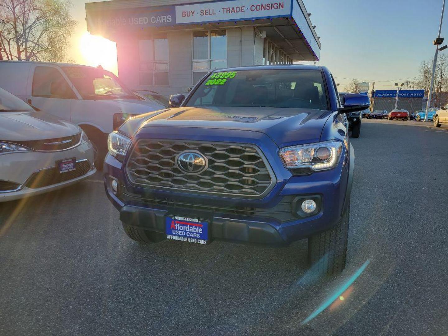 2022 BLUE TOYOTA TACOMA TRD DOUBLE CAB (3TMCZ5AN5NM) with an 3.5L engine, Automatic transmission, located at 929 East 8th Ave, Anchorage, AK, 99501, (907) 274-2277, 61.214783, -149.866074 - Photo#0