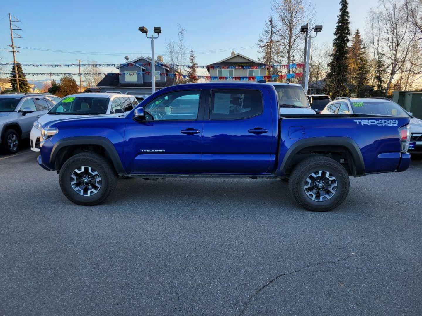 2022 BLUE TOYOTA TACOMA TRD DOUBLE CAB (3TMCZ5AN5NM) with an 3.5L engine, Automatic transmission, located at 929 East 8th Ave, Anchorage, AK, 99501, (907) 274-2277, 61.214783, -149.866074 - Photo#1