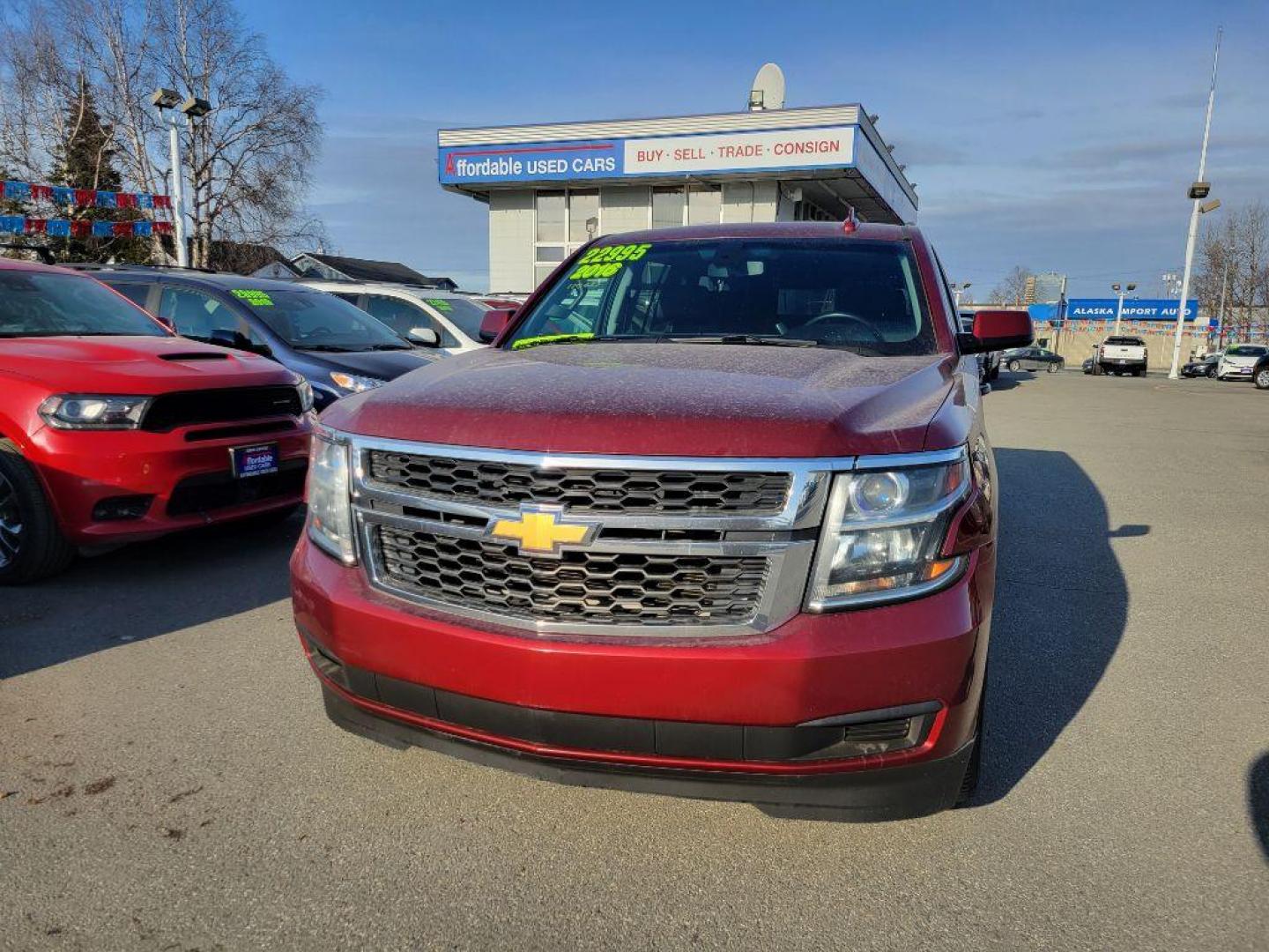 2016 MAROON CHEVROLET SUBURBAN 1500 LS (1GNSKGKC6GR) with an 5.3L engine, Automatic transmission, located at 929 East 8th Ave, Anchorage, AK, 99501, (907) 274-2277, 61.214783, -149.866074 - Photo#0