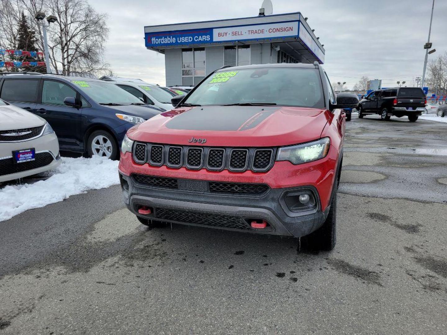 2023 RED JEEP COMPASS TRAILHAWK (3C4NJDDN0PT) with an 2.0L engine, Automatic transmission, located at 929 East 8th Ave, Anchorage, AK, 99501, (907) 274-2277, 61.214783, -149.866074 - Photo#0