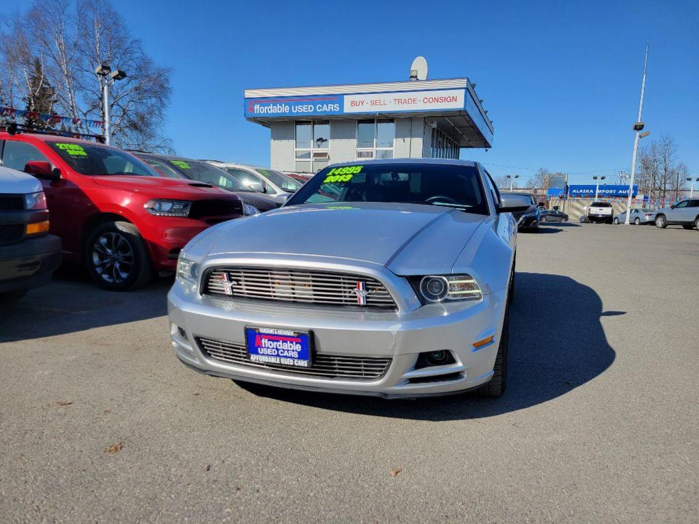 2013 SILVER FORD MUSTANG (1ZVBP8AM5D5) with an 3.7L engine, 6-Speed Manual transmission, located at 929 East 8th Ave, Anchorage, AK, 99501, (907) 274-2277, 61.214783, -149.866074 - Photo#0