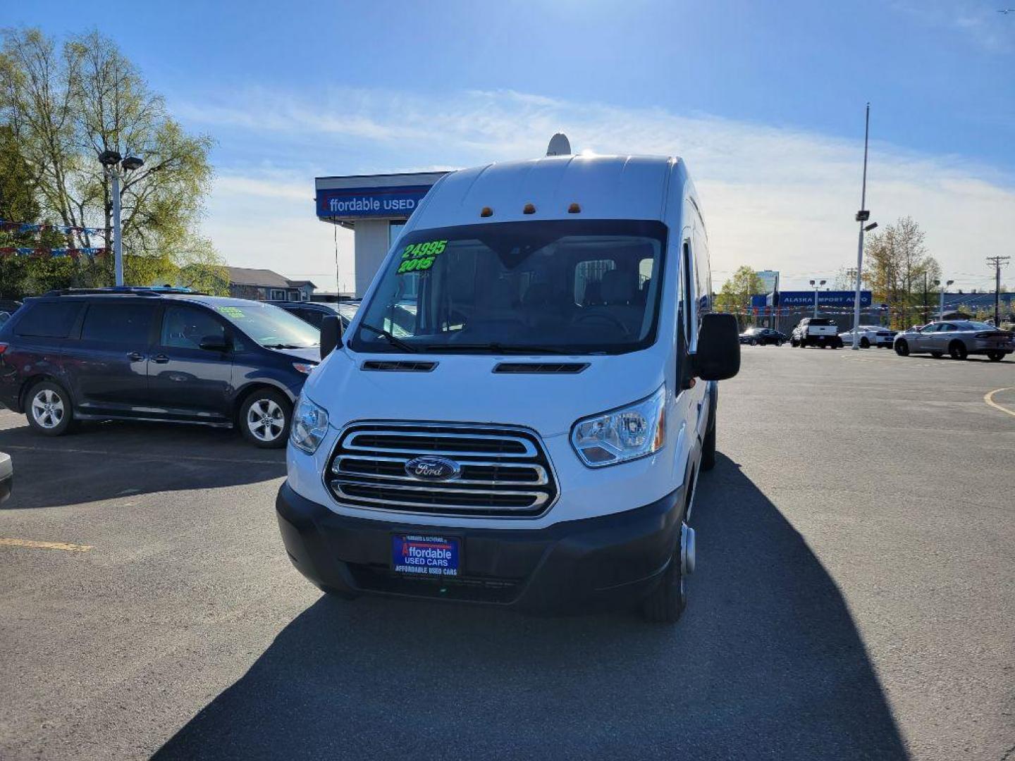 2015 WHITE FORD TRANSIT T-350 HD (1FBVU4XG4FK) with an 3.5L engine, Automatic transmission, located at 929 East 8th Ave, Anchorage, AK, 99501, (907) 274-2277, 61.214783, -149.866074 - Photo#0