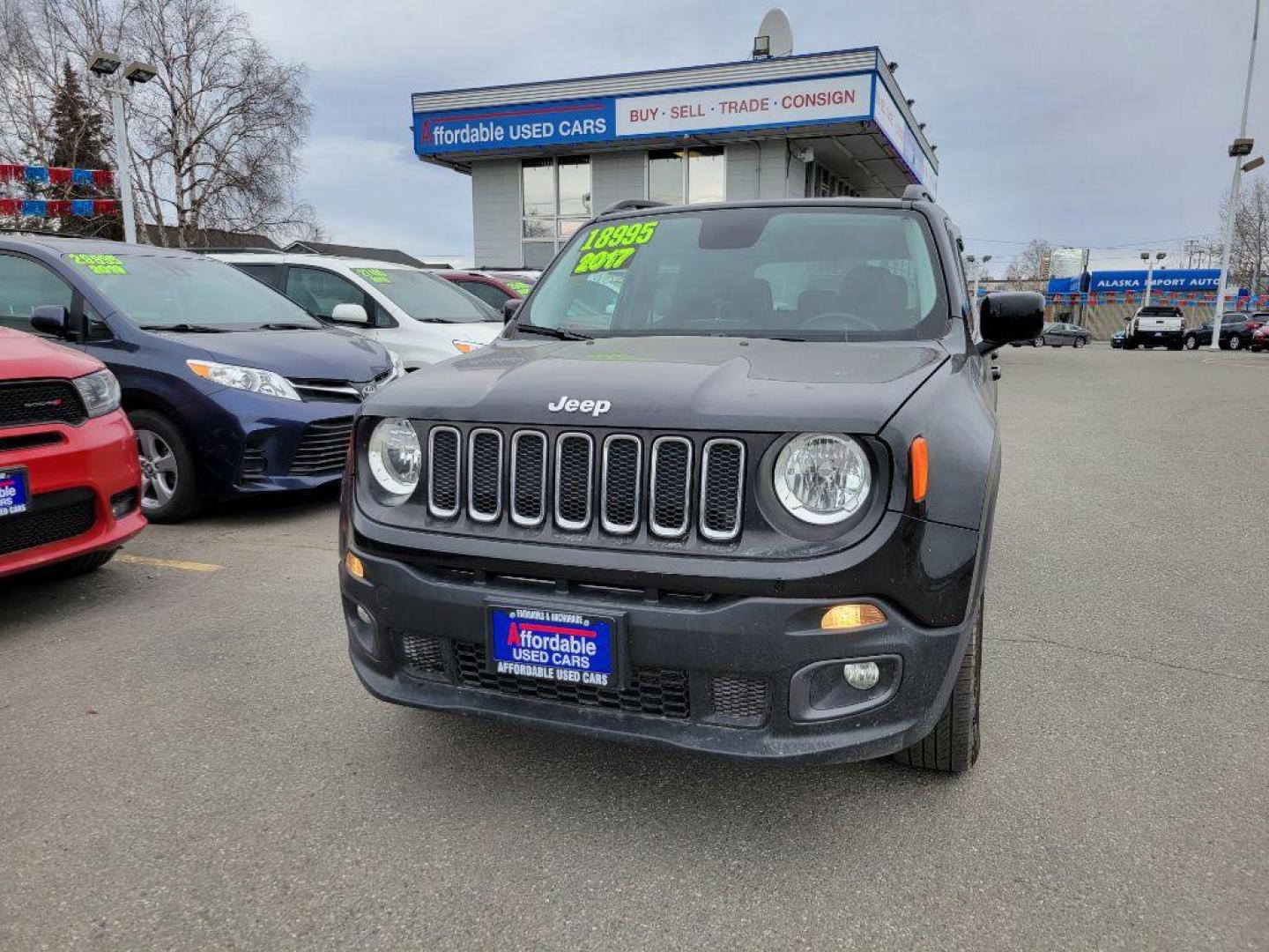 2017 BLACK JEEP RENEGADE LATITUDE (ZACCJBBB4HP) with an 2.4L engine, Automatic transmission, located at 929 East 8th Ave, Anchorage, AK, 99501, (907) 274-2277, 61.214783, -149.866074 - Photo#0