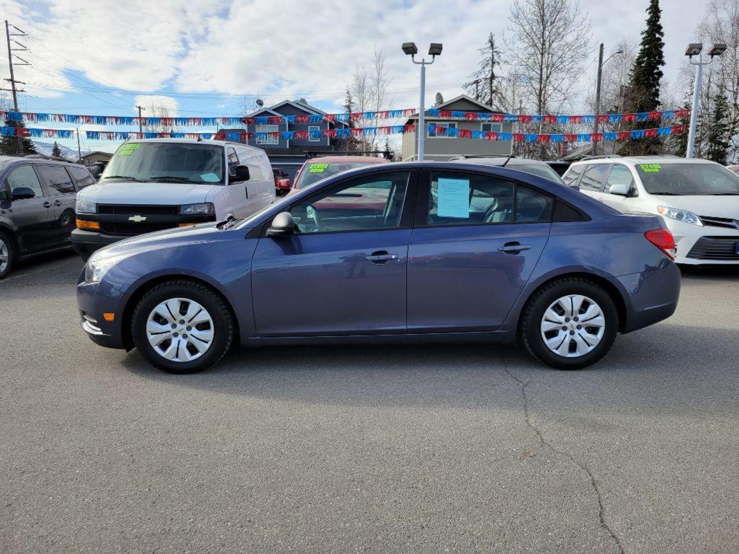 2014 BLUE CHEVROLET CRUZE LS (1G1PB5SH2E7) with an 1.8L engine, 6-Speed Manual transmission, located at 929 East 8th Ave, Anchorage, AK, 99501, (907) 274-2277, 61.214783, -149.866074 - Photo#1