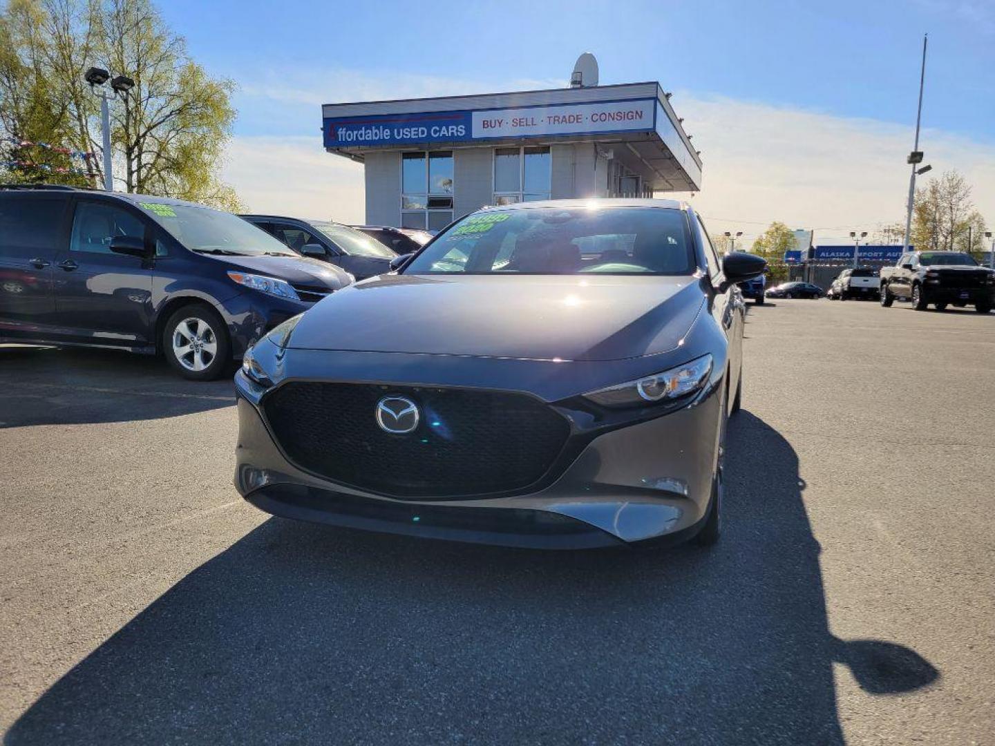 2020 GRAY MAZDA 3 PREFERRED (JM1BPBMM4L1) with an 2.5L engine, Automatic transmission, located at 929 East 8th Ave, Anchorage, AK, 99501, (907) 274-2277, 61.214783, -149.866074 - Photo#0