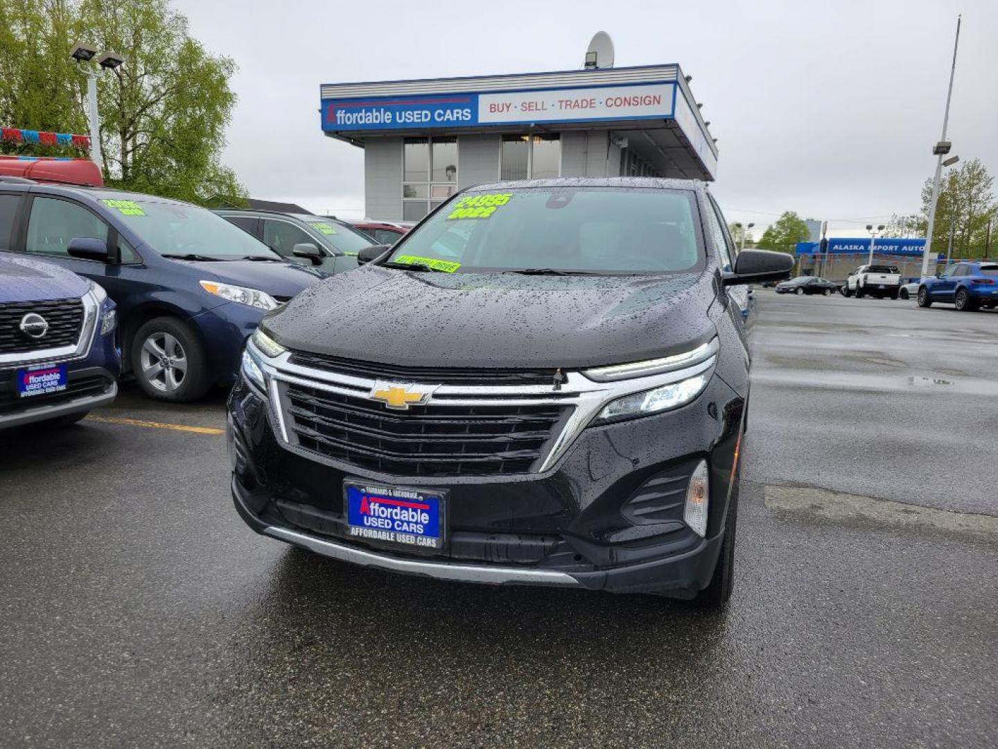 2022 BLACK CHEVROLET EQUINOX LT (3GNAXUEV0NL) with an 1.5L engine, Automatic transmission, located at 929 East 8th Ave, Anchorage, AK, 99501, (907) 274-2277, 61.214783, -149.866074 - Photo#0