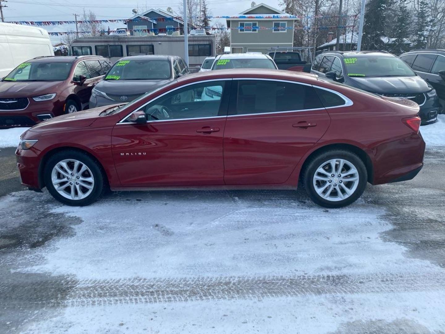 2018 RED CHEVROLET MALIBU LT (1G1ZD5ST4JF) with an 1.5L engine, Automatic transmission, located at 929 East 8th Ave, Anchorage, AK, 99501, (907) 274-2277, 61.214783, -149.866074 - Photo#1