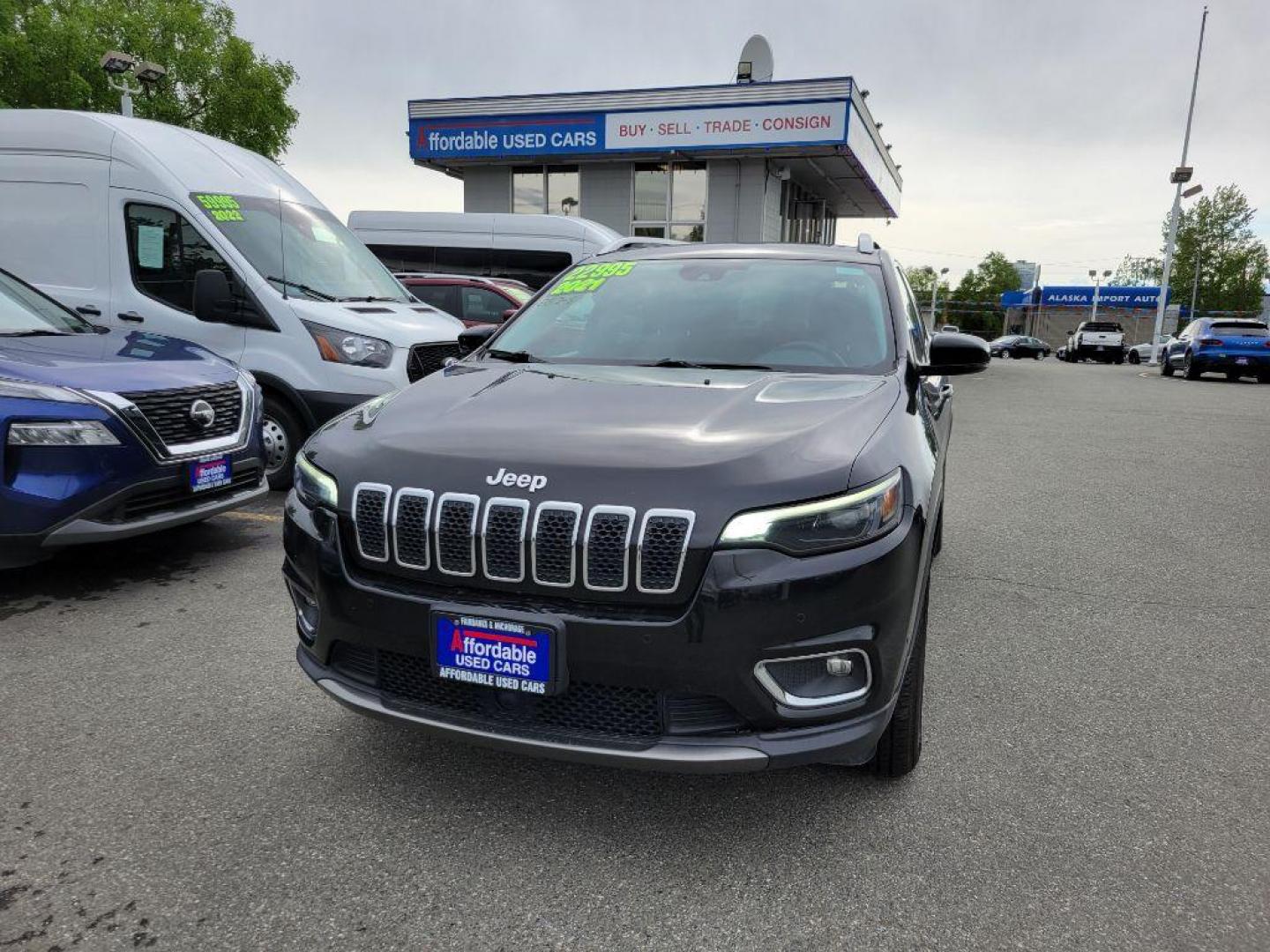 2021 BLACK JEEP CHEROKEE LIMITED (1C4PJMDX4MD) with an 3.2L engine, Automatic transmission, located at 929 East 8th Ave, Anchorage, AK, 99501, (907) 274-2277, 61.214783, -149.866074 - Photo#0