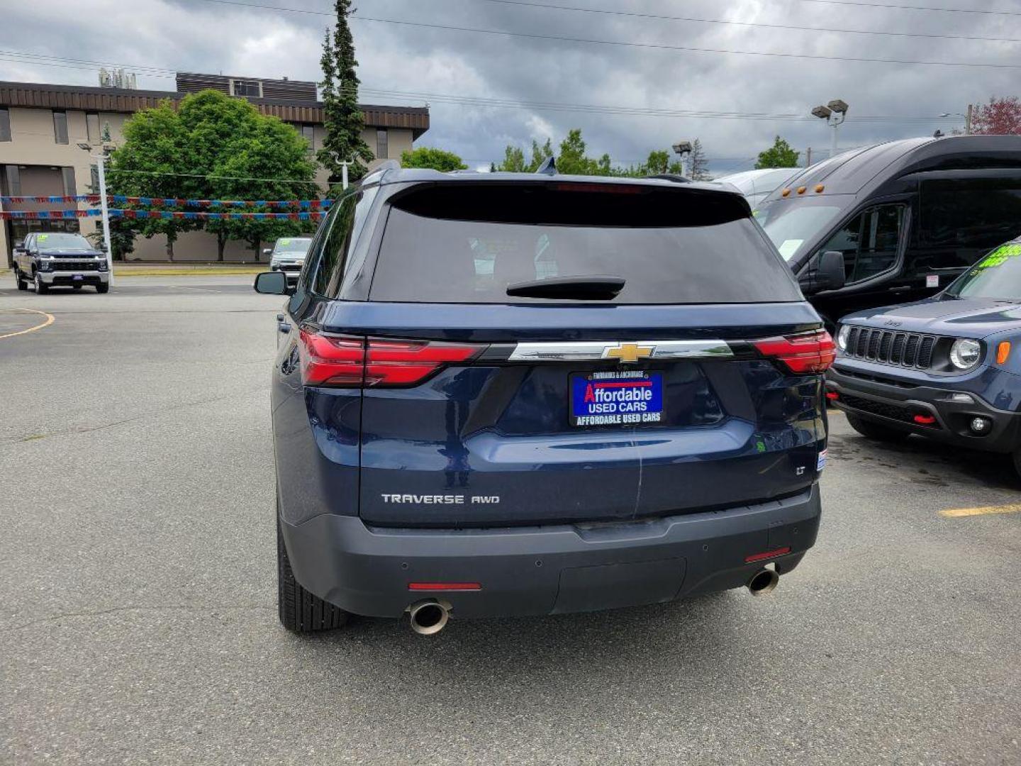 2022 BLUE CHEVROLET TRAVERSE LT (1GNEVHKW8NJ) with an 3.6L engine, Automatic transmission, located at 929 East 8th Ave, Anchorage, AK, 99501, (907) 274-2277, 61.214783, -149.866074 - Photo#2