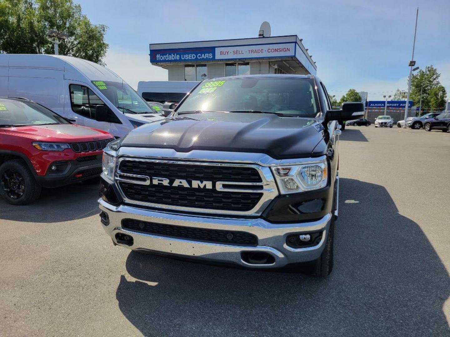 2022 BLACK RAM 1500 BIG HORN/LONE STAR (1C6RRFFG0NN) with an 3.6L engine, Automatic transmission, located at 929 East 8th Ave, Anchorage, AK, 99501, (907) 274-2277, 61.214783, -149.866074 - Photo#0