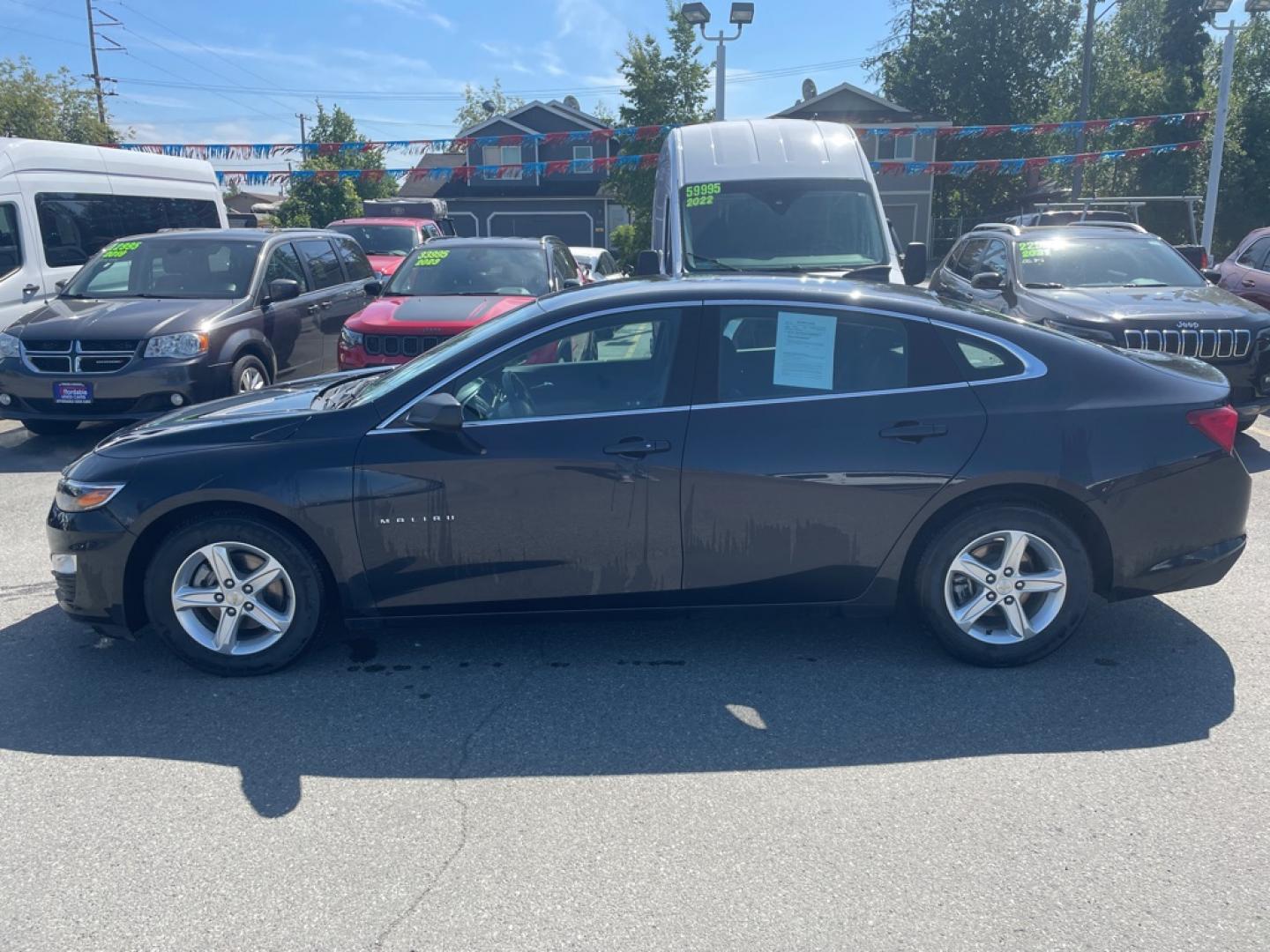 2022 GRAY CHEVROLET MALIBU LS (1G1ZB5ST0NF) with an 1.5L engine, Continuously Variable transmission, located at 929 East 8th Ave, Anchorage, AK, 99501, (907) 274-2277, 61.214783, -149.866074- Photo#1