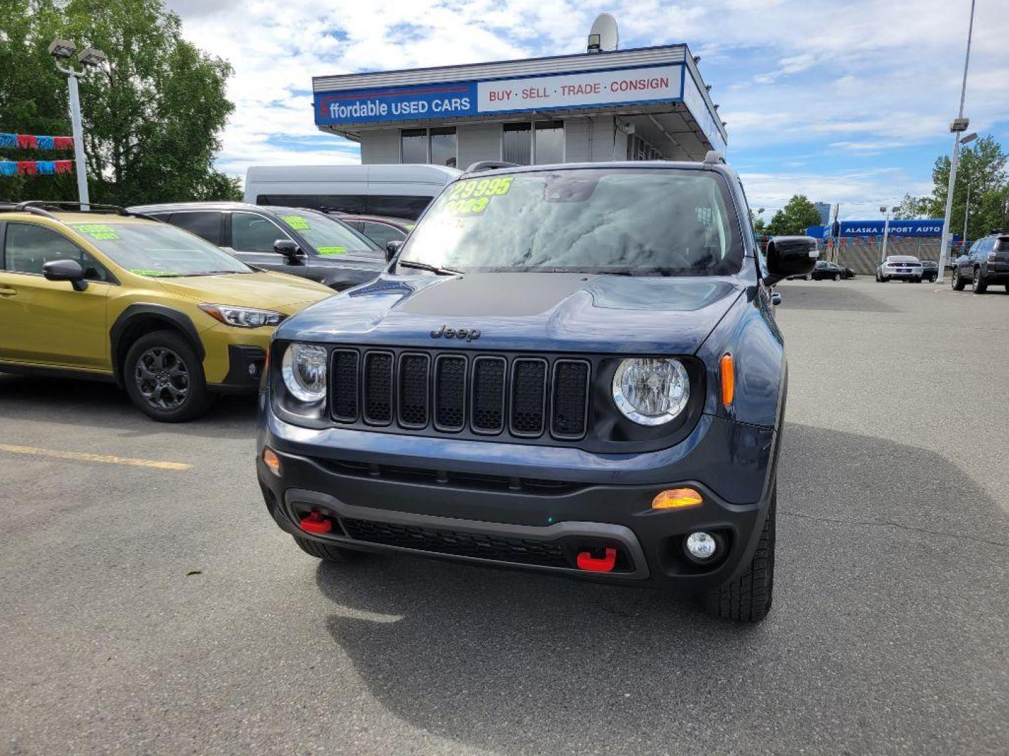 2023 BLUE JEEP RENEGADE TRAILHAWK (ZACNJDC1XPP) with an 1.3L engine, Automatic transmission, located at 929 East 8th Ave, Anchorage, AK, 99501, (907) 274-2277, 61.214783, -149.866074 - Photo#0