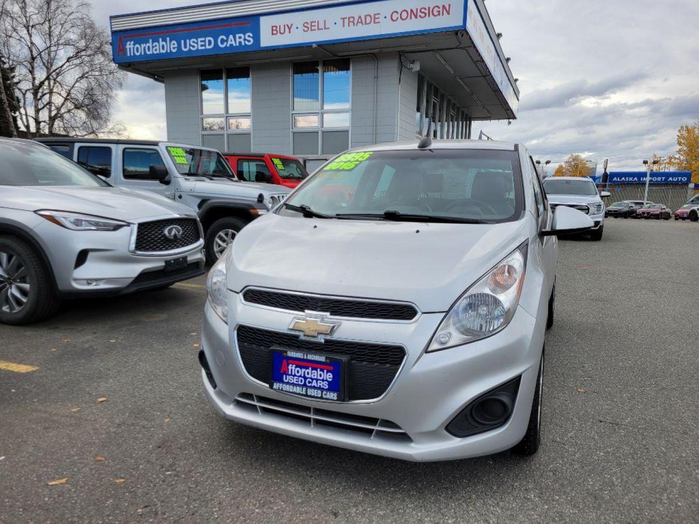 2015 SILVER CHEVROLET SPARK 1LT (KL8CD6S98FC) with an 1.2L engine, Continuously Variable transmission, located at 929 East 8th Ave, Anchorage, AK, 99501, (907) 274-2277, 61.214783, -149.866074 - Photo#0