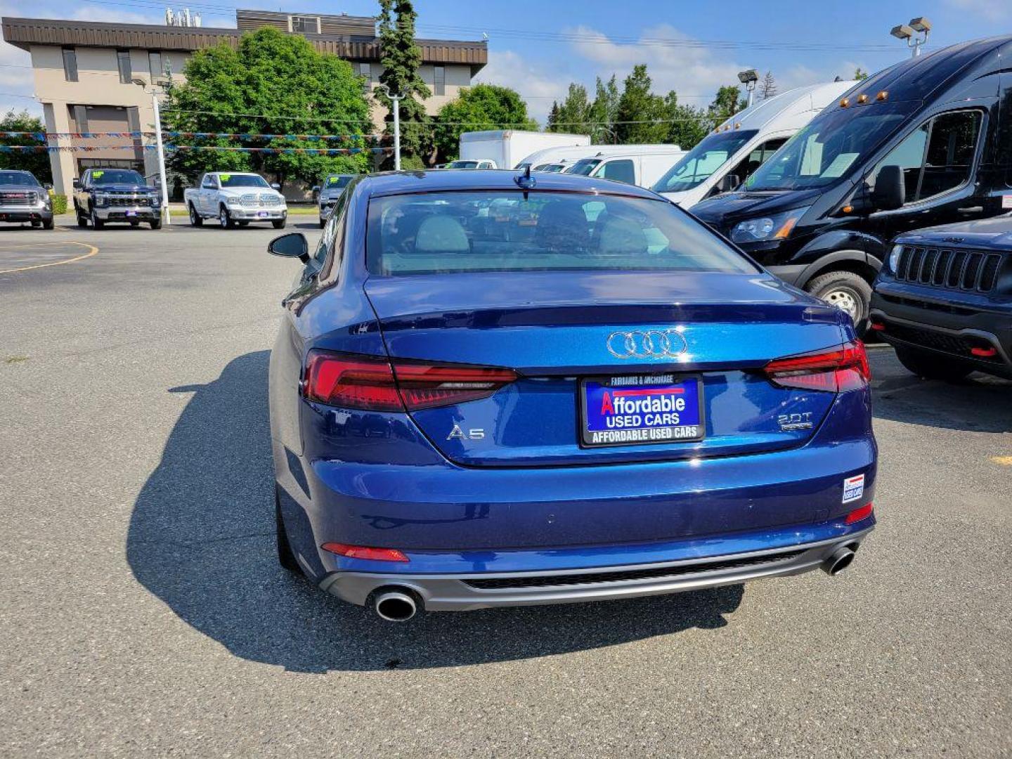 2018 BLUE AUDI A5 PREMIUM PLUS S-LINE (WAUTNAF55JA) with an 2.0L engine, Automatic transmission, located at 929 East 8th Ave, Anchorage, AK, 99501, (907) 274-2277, 61.214783, -149.866074 - Photo#2