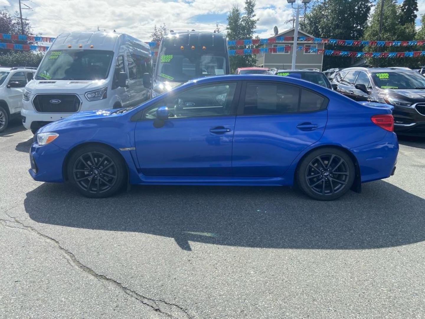 2018 BLUE SUBARU WRX PREMIUM (JF1VA1C60J8) with an 2.0L engine, Continuously Variable transmission, located at 929 East 8th Ave, Anchorage, AK, 99501, (907) 274-2277, 61.214783, -149.866074 - Photo#1