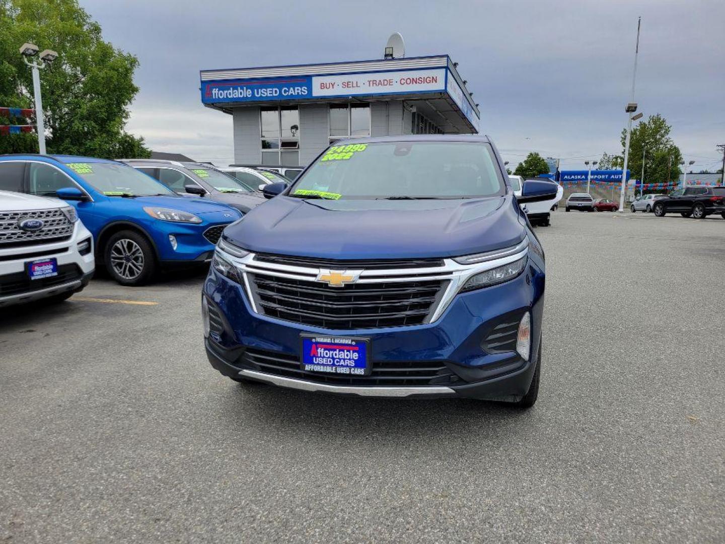 2022 BLUE CHEVROLET EQUINOX LT LT (3GNAXUEV4NL) with an 1.5L engine, Automatic transmission, located at 929 East 8th Ave, Anchorage, AK, 99501, (907) 274-2277, 61.214783, -149.866074 - Photo#0