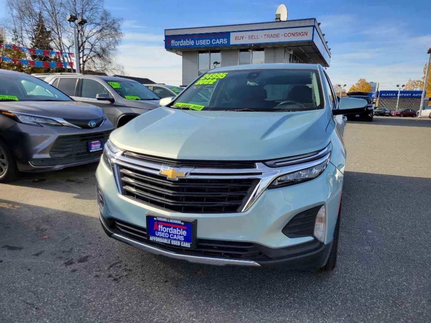 2022 BLUE CHEVROLET EQUINOX LT LT (2GNAXUEV8N6) with an 1.5L engine, Automatic transmission, located at 929 East 8th Ave, Anchorage, AK, 99501, (907) 274-2277, 61.214783, -149.866074 - Photo#0