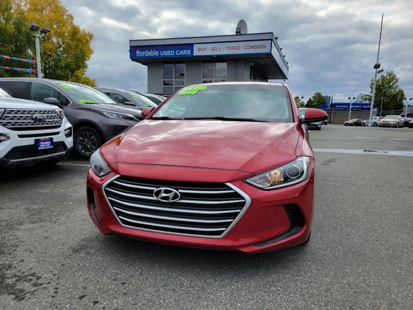 2018 RED HYUNDAI ELANTRA SE (5NPD74LF8JH) with an 2.0L engine, Automatic transmission, located at 929 East 8th Ave, Anchorage, AK, 99501, (907) 274-2277, 61.214783, -149.866074 - Photo#0