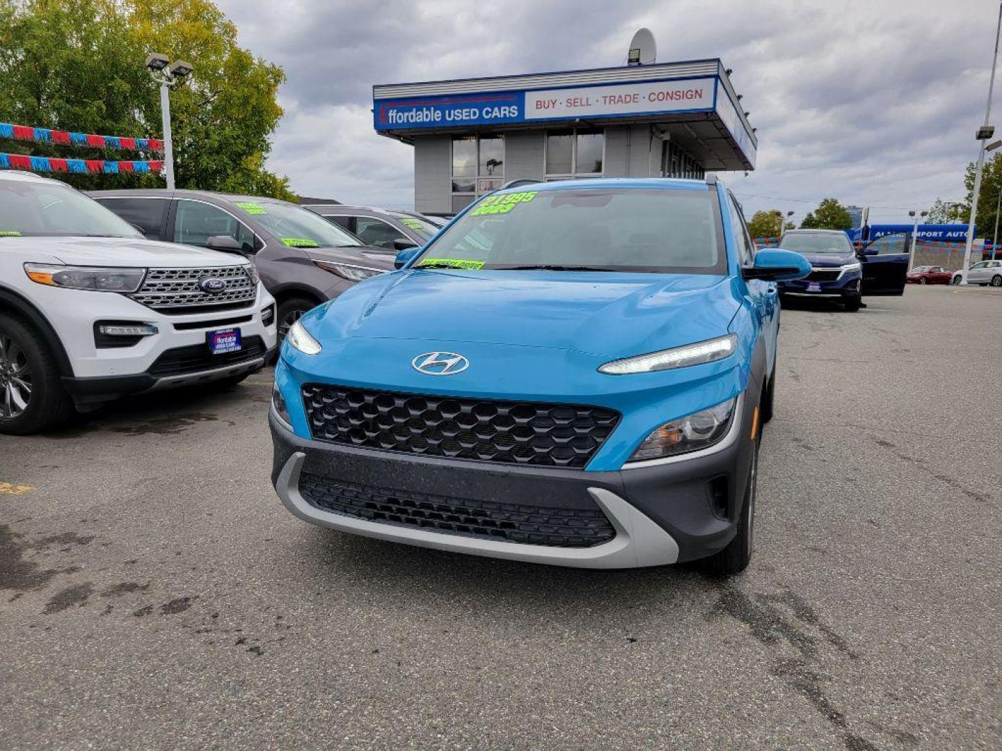 2023 BLUE HYUNDAI KONA SEL SEL (KM8K6CAB1PU) with an 2.0L engine, Continuously Variable transmission, located at 929 East 8th Ave, Anchorage, AK, 99501, (907) 274-2277, 61.214783, -149.866074 - Photo#0