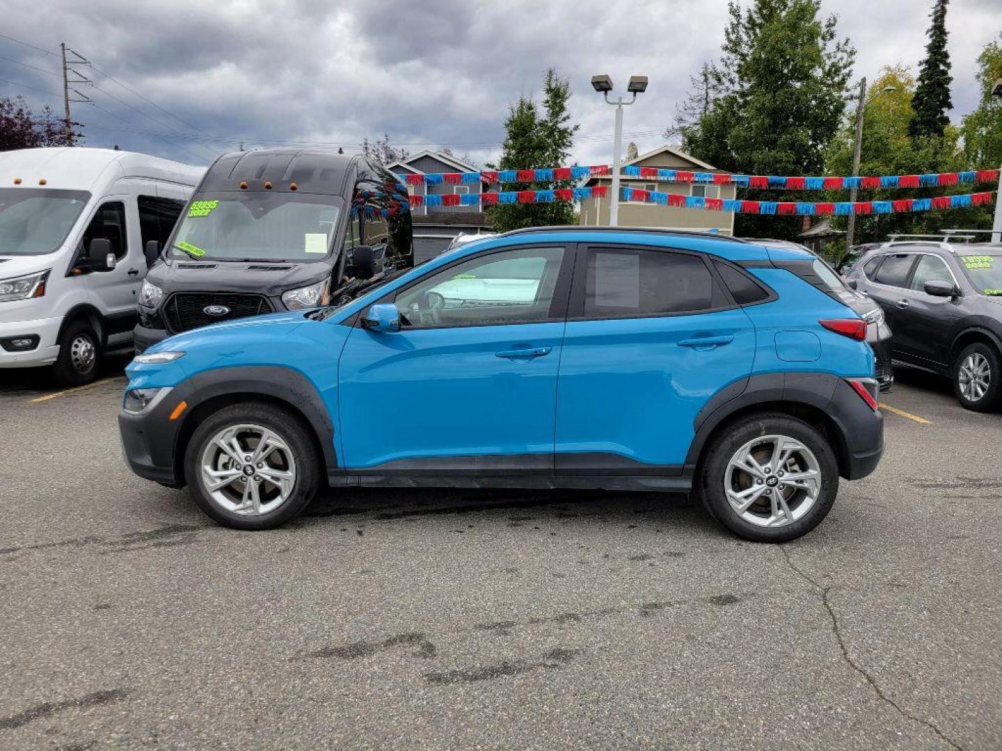 2023 BLUE HYUNDAI KONA SEL SEL (KM8K6CAB1PU) with an 2.0L engine, Continuously Variable transmission, located at 929 East 8th Ave, Anchorage, AK, 99501, (907) 274-2277, 61.214783, -149.866074 - Photo#1