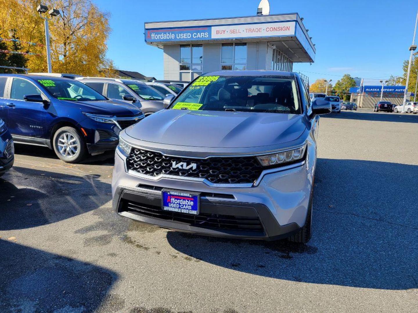 2022 BLUE KIA SORENTO LX (5XYRGDLC9NG) with an 2.5L engine, Automatic transmission, located at 929 East 8th Ave, Anchorage, AK, 99501, (907) 274-2277, 61.214783, -149.866074 - Photo#0