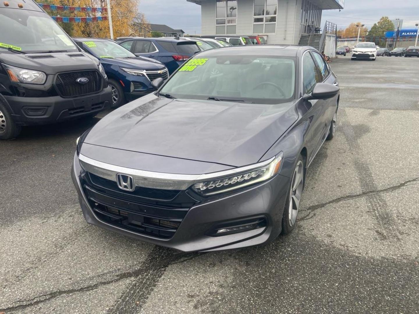 2018 GRY HONDA ACCORD TOURING (1HGCV1F94JA) with an 1.5L engine, Continuously Variable transmission, located at 929 East 8th Ave, Anchorage, AK, 99501, (907) 274-2277, 61.214783, -149.866074 - Photo#0