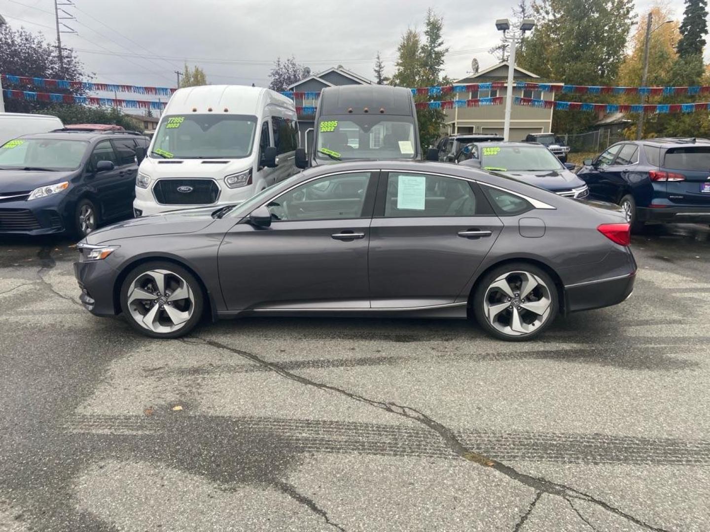 2018 GRAY HONDA ACCORD TOURING (1HGCV1F94JA) with an 1.5L engine, Continuously Variable transmission, located at 929 East 8th Ave, Anchorage, AK, 99501, (907) 274-2277, 61.214783, -149.866074 - Photo#1