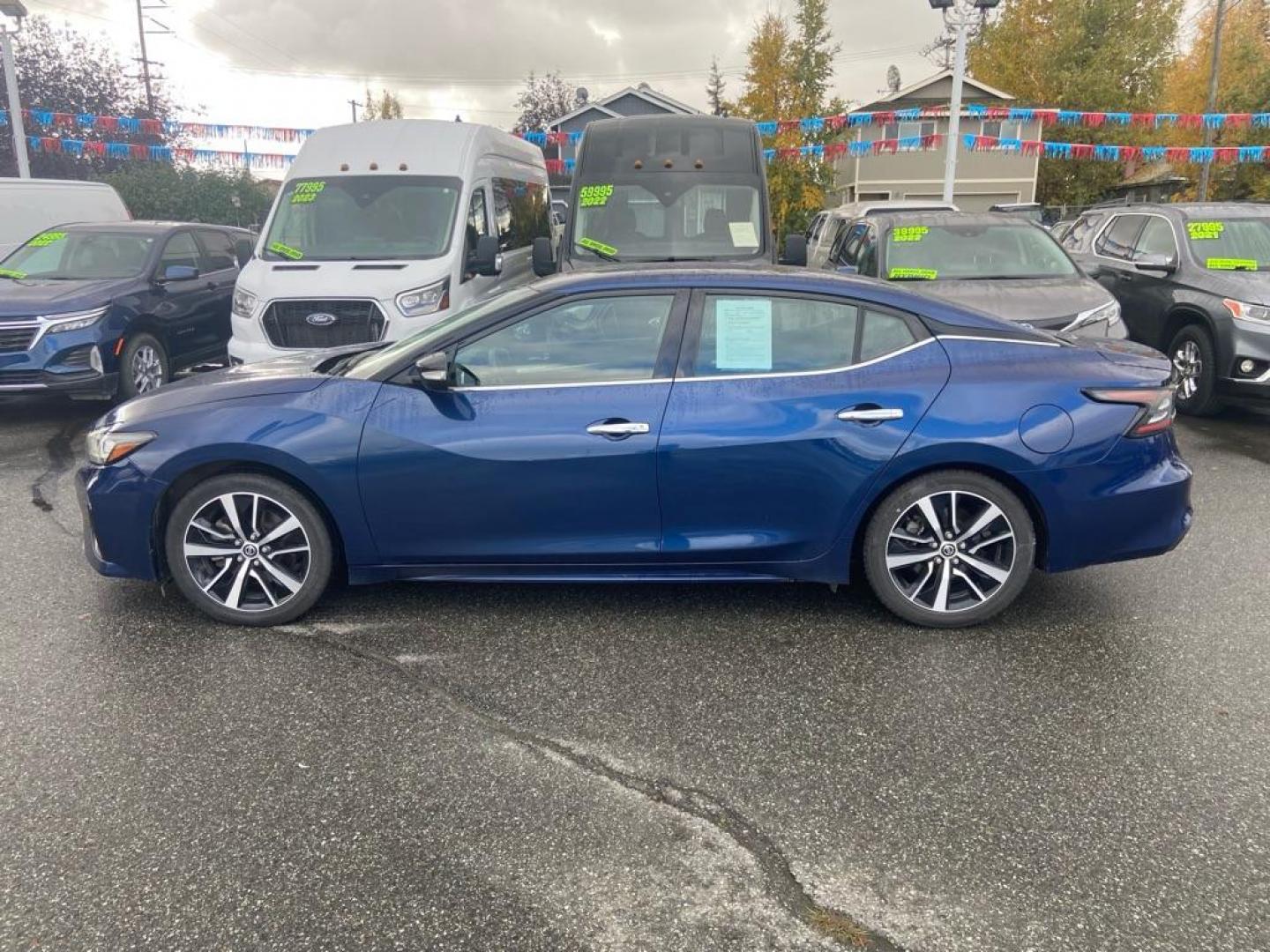 2021 BLUE NISSAN MAXIMA SV SV (1N4AA6CVXMC) with an 3.5L engine, Continuously Variable transmission, located at 929 East 8th Ave, Anchorage, AK, 99501, (907) 274-2277, 61.214783, -149.866074 - Photo#1